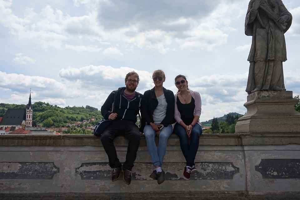 Die Reisegruppe auf der Sattelbrücke