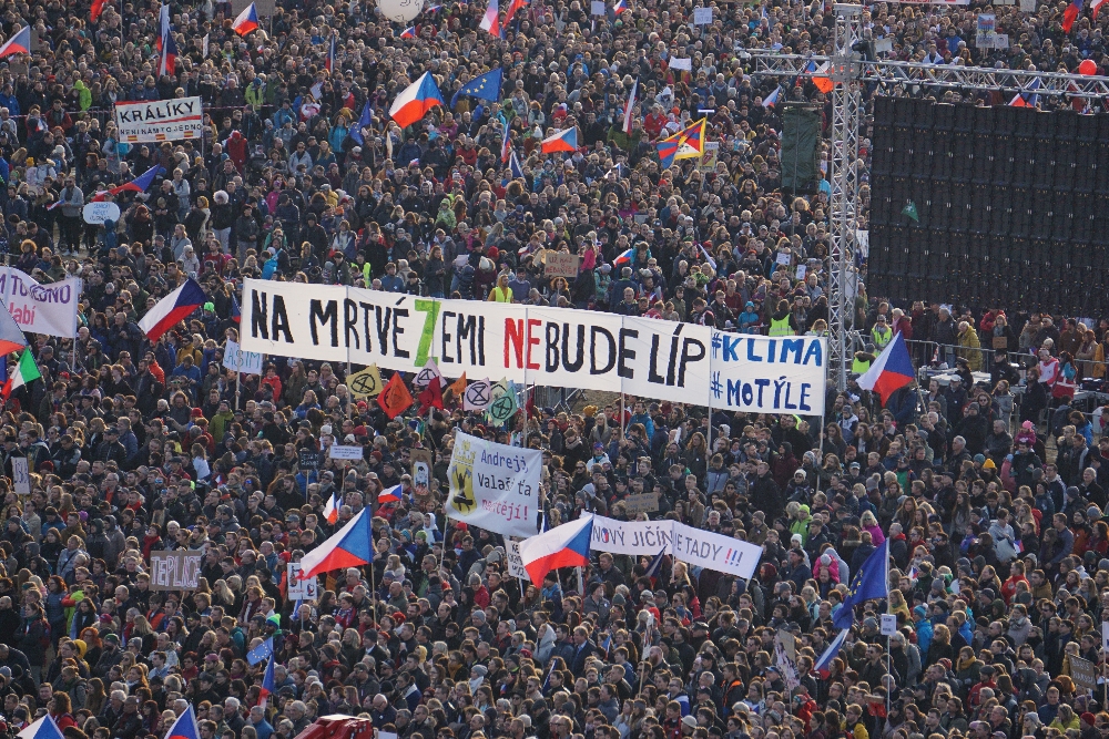 Demonstration "Letná 2 - Wir klingeln für die Demokratie!" Foto: K. Kountouroyanis